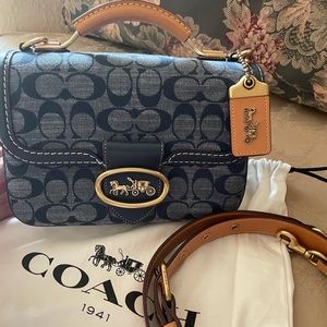 Coach Riley Top Handle 22 Chambray